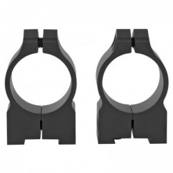 Warne Scope Mounts Permanent Attached Fixed Ring Set, Fits CZ 527 16mm Grooved Reciever, 1" Medium, Matte Finish 1B1M