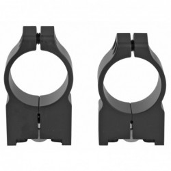 Warne Scope Mounts Permanent Attached Fixed Ring Set, Fits Ruger M77, 1" Medium, Matte Finish 1R7M