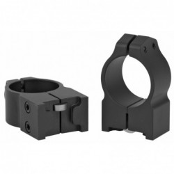 View 2 - Warne Scope Mounts Permanent Attached Fixed Ring Set, Fits Ruger M77, 1" Medium, Matte Finish 1R7M