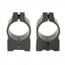 Warne Scope Mounts Permanent Attached Fixed Ring Set, Fits Tikka Grooved Receiver, 1" Medium, Matte Finish 1TM