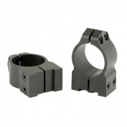 View 2 - Warne Scope Mounts Permanent Attached Fixed Ring Set, Fits Tikka Grooved Receiver, 1" Medium, Matte Finish 1TM