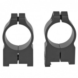Warne Scope Mounts Permanent Attached Fixed Ring Set, Fits CZ 550/557 19mm Grooved Reciever, 1" High, Matte Finish 2BM