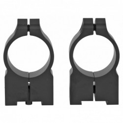 Warne Scope Mounts Permanent Attached Fixed Ring Set, Fits Tikka Grooved Receiver, 1" High, Matte Finish 2TM