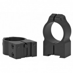 View 2 - Warne Scope Mounts Permanent Attached Fixed Ring Set, Fits Tikka Grooved Receiver, 1" High, Matte Finish 2TM