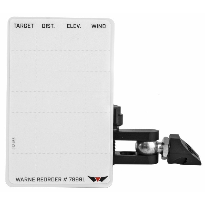 Warne Scope Mounts Precision Mount Data Card Holder, Black Finish, Fits Skyline Precision Mount 7854M