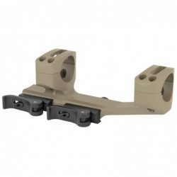 View 2 - Warne Scope Mounts Quick Detach Cantilever Mount, 1", Fits AR Rifles, Extended Skeletonized, Dark Earth Finish QDXSKEL1DE