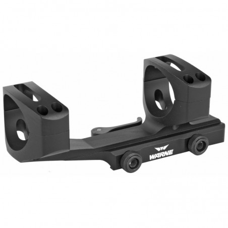 Warne Scope Mounts Quick Detach Cantilever Mount, 34mm, Fits AR Rifles, Extended Skeletonized, Black Finish QDXSKEL34TW