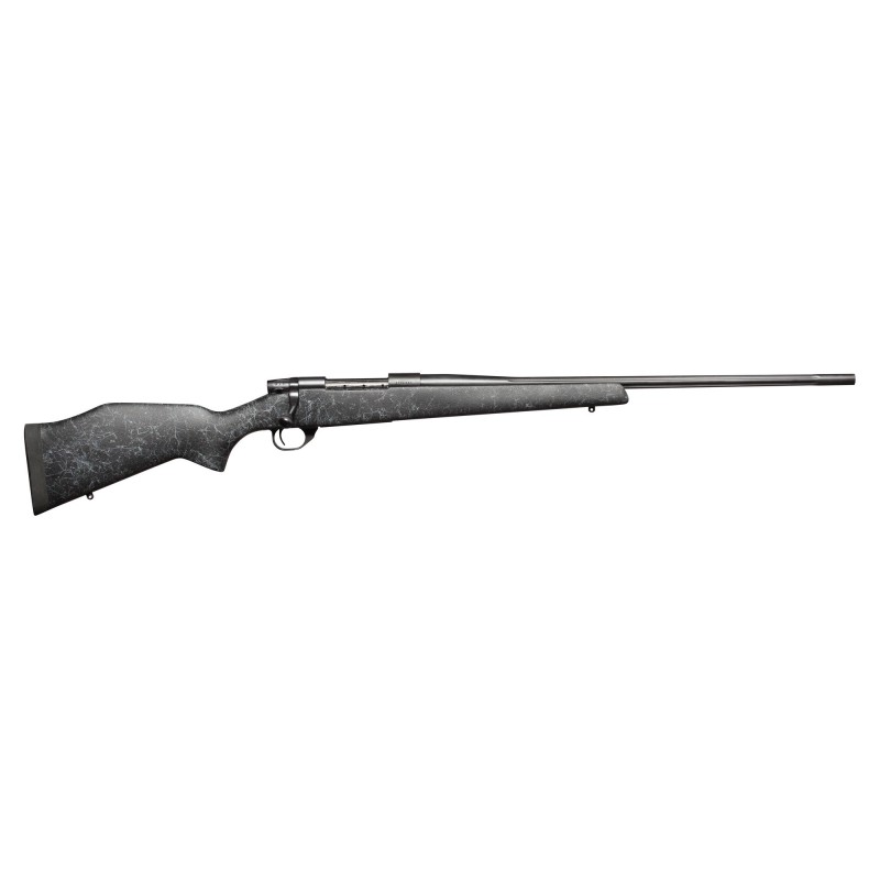 Weatherby Vanguard, Wilderness, Bolt, 308 Win, 24", Black With Grey Spiderweb Accents, Monte Carlo Composite with Aluminum Bedd