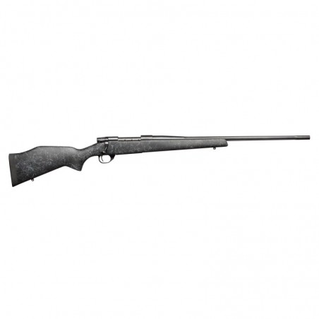 Weatherby Vanguard, Wilderness, Bolt, 308 Win, 24", Black With Grey Spiderweb Accents, Monte Carlo Composite with Aluminum Bedd