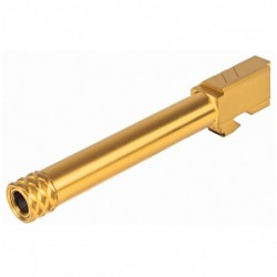 ZEV Technologies Pro Barrel, Threaded, 9MM, For Glock 17 (Gen1-4), Gold Finish BBL-17-PRO-TH-GLD