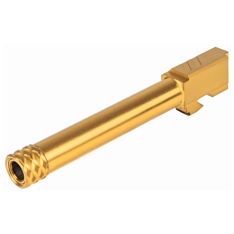 ZEV Technologies Pro Barrel, Threaded, 9MM, For Glock 17 (Gen1-4), Gold Finish BBL-17-PRO-TH-GLD