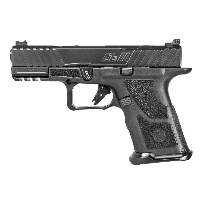 ZEV Technologies O.Z-9 Compact, Semi-automatic Pistol, 9MM, 4" Match Grade Barrel, Steel Frame, Polymer Grip, Custom Black Slid