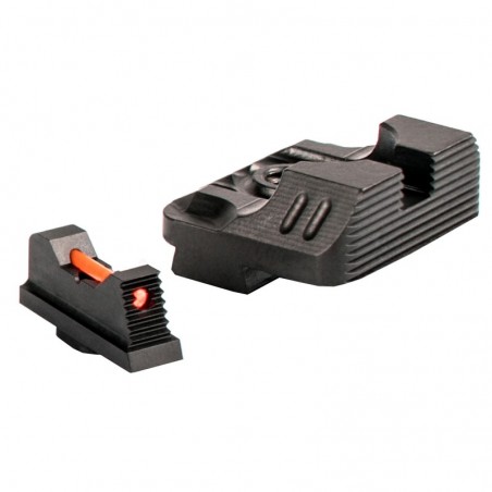 ZEV Technologies Sight Set, .215 Fiber Optic Front, Combat v2 Black Rear SIGHT.SET-215-FO-COM3-B