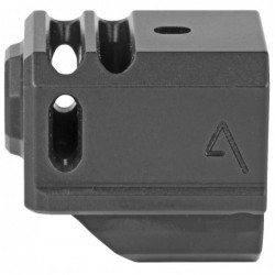 View 3 - Agency Arms Gen4 Compensator, Features two chamber design-2 vertical ports and 2 side venting ports, Front sight hole, Two set