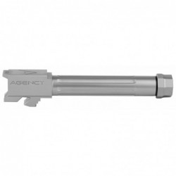 View 3 - Agency Arms Mid Line Barrel, 9MM, Stainless Finish, Threaded And Fluted, Fits Glock 19 Gen 5 MLG19G5T-FSS