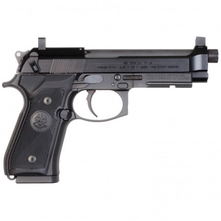 Beretta 92FSSR, Semi-Automatic, 22LR, 4.9" Threaded Barrel, Steel Frame, Black Finish, 3 Dot Supressor Height Sights, 15rd, Moc