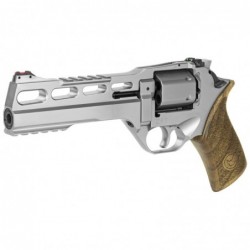 View 3 - Chiappa Firearms Rhino Single Action Revolver, Single Action Only, 357 Magnum, 6" Barrel, Alloy Frame, Nickel Finish, 6Rd, 3 Mo