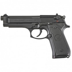 View 1 - Beretta M9, Semi-automatic, DA/SA, Full Size, 9MM, 4.9", Alloy, Blue, Plastic, 10Rd, 2 Mags, Ambidextrous, 3 Dot J92M9A0CA