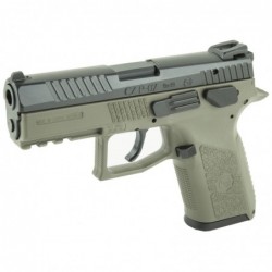 View 3 - CZ P-07, DA/SA, Compact Pistol, 9MM, 3.75" Barrel, Polymer Frame, OD Green Finish, 15Rd, Swappable Safety/Decocker, Night Sight