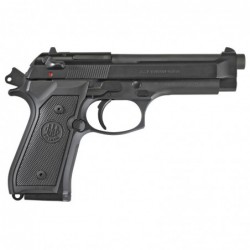 View 2 - Beretta M9, Semi-automatic, DA/SA, Full Size, 9MM, 4.9", Alloy, Blue, Plastic, 10Rd, 2 Mags, Ambidextrous, 3 Dot J92M9A0CA