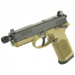 View 3 - FN America FNX-45, Tactical, Semi-automatic, DA/SA, Full Size Pistol, 45 ACP, 5.3" Threaded Barrel, Polymer Frame , FDE/Black,