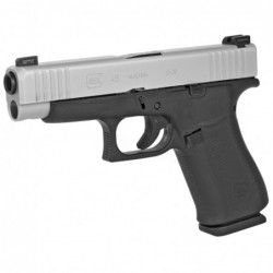 View 3 - Glock 48, Semi-automatic, Striker Fired, Compact, 9MM, 4.17" Barrel, Polymer Frame, Silver Finish, 10Rd, 2 Mags, AmeriGlo Bold