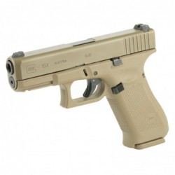 View 3 - Glock 19X, Striker Fired, Compact, 9MM, 4.02" Marksman Barrel, Polymer Frame, Coyote Finish, Glock Night Sights, Coyote Color P