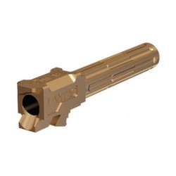 View 3 - LanTac USA LLC 9INE, Barrel, 9MM, Bronze, 1:10, Fluted, Fits Glock 19 01-GB-G19-NTH-BRNZ