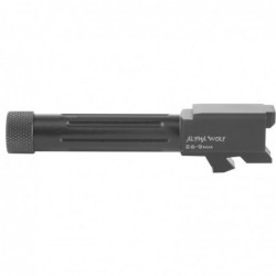 View 3 - Lone Wolf Distributors AlphaWolf Barrel, 9MM, Salt Bath Nitride Coated, Threaded/Fluted, 416R Stainless Steel, 1/2x28 TPI, For