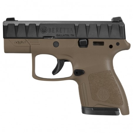 Beretta APX Carry, Semi-automatic, Striker Fired, Sub Compact, 9MM, 3.07" Barrel, 2 Mags, Modular Polymer Frame, Flat Dark Eart