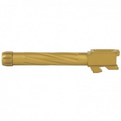 View 3 - Rival Arms Match Grade Drop-In Threaded Barrel For Gen 3/4 Glock 17, 9MM, 1:10" twist, Bronze Physical Vapor Deposition (PVD) F