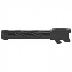 View 3 - Rival Arms Match Grade Drop-In Threaded Barrel For Gen 3/4 Glock 19, 9MM, 1:10" twist, Black Physical Vapor Deposition (PVD) Fi