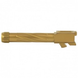 View 3 - Rival Arms Match Grade Drop-In Threaded Barrel For Gen 3/4 Glock 19, 9MM, 1:10" twist, Bronze Physical Vapor Deposition (PVD) F