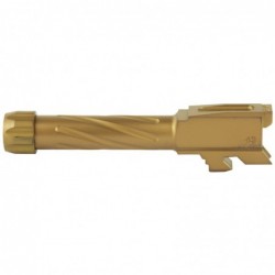 View 3 - Rival Arms Match Grade Drop-In Threaded Barrel For Gen 3/4 Glock 43, 9MM, 1:10" twist, Bronze Physical Vapor Deposition (PVD) F
