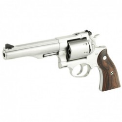 View 3 - Ruger Redhawk, Double Action Revolver, 357 Magnum, 5.5" Barrel, Satin Stainless Finish, Hardwood Grips, 8Rd, Adjustable Rear Si