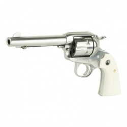 View 3 - Ruger Vaquero Bisley, Single-Action Revolver, 357 Mag, 5.5" Barrel, High-Gloss Stainless Finish, Stainless Steel, Simulated Ivo