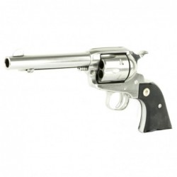 View 3 - Ruger Vaquero SASS, Single-Action Revolver, 45 Colt, 5.5" Barrel, High-Gloss Stainless Finish, Black Checkered Grips, 6Rd, Fixe