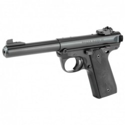 View 3 - Ruger Mark IV 22/45, Semi-automatic Pistol, Full Size, 22 LR, 5.5" Bull Barrel, Polymer Frame, Black Finish, Checkered Syntheti