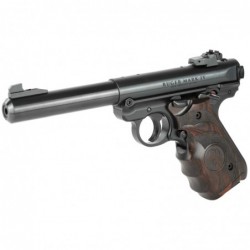 View 3 - Ruger Mark IV Target, Semi-automatic, 22LR, 5.5" Barrel, Alloy frame, Blue Finish, Laminate Grips, Bull Barrel, Adjustable Rear