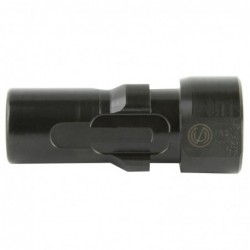 View 3 - SilencerCo 3-Lug Muzzle Device, 45ACP, M16x1LH, Black Finish AC2608