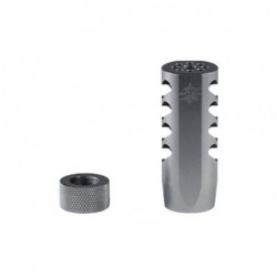 View 3 - Seekins Precision AR ATC Muzzle Brake, 308 Win/762NATO, Bead Blasted Stainless Finish, 5/8X24 11510037