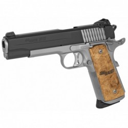 View 3 - Sig Sauer 1911 STX, Full Size Semi-automatic Pistol, 45 ACP, 5" Barrel, Steel Frame, Reverse Two-Tone Finish, Burled Maple Grip