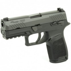 View 3 - Sig Sauer P320 Compact, Striker Fired, Compact, 9MM, 3.9" Barrel, Polymer Frame, Black Finish, Night Sights, Manual Safety, 10R