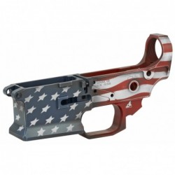 View 3 - Sharps Bros. SBLR08, Gen 2 Livewire, Semi-automatic, Billet Lower Receiver, 223 Rem/556NATO, American Flag Cerakote Finish by B