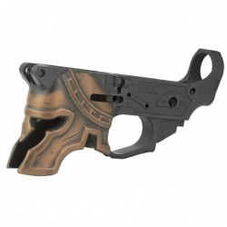 View 3 - Spike's Tactical Spartan, Semi-automatic, Stripped Lower, 223 Rem/556NATO, Black Finish with Bronze Helmet, CNC Machined from a