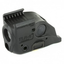 View 3 - Streamlight TLR-6, Tac Light w/laser, S&W M&P With Rail, White LED and Red Laser, Includes 2 CR 1/3N Lithium Batteries, Black 6