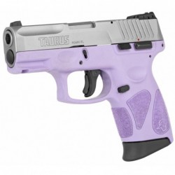 View 3 - Taurus G2C2C, Double Action Only, Compact Pistol, 9MM , 3.2" Barrel, Polymer Frame, Light Purple Polymer FramStainless Slide, A