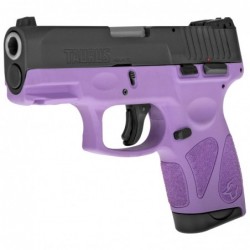 View 3 - Taurus G2S, Semi-automatic, Sub Compact Pistol, 9MM, 3.25" Barrel, Polymer Frame, Black/Light Purple Finish, Adjustable Sights,