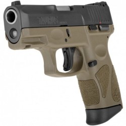 View 3 - Taurus G2S, Semi-automatic, Sub Compact Pistol, 9MM, 3.25" Barrel, Polymer Frame, Black/OD Green Finish, Adjustable Sights, 7Rd