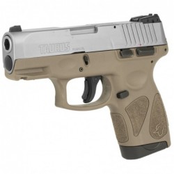 View 3 - Taurus G2S, Semi-automatic, Sub Compact Pistol, 9MM, 3.25" Barrel, Polymer Frame, Brown/Stainless Finish, Adjustable Sights, 7R